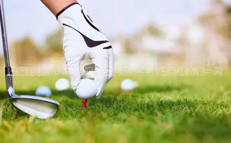 荣耀对决：2023年度最瞩目的射击运动关键赛事一览